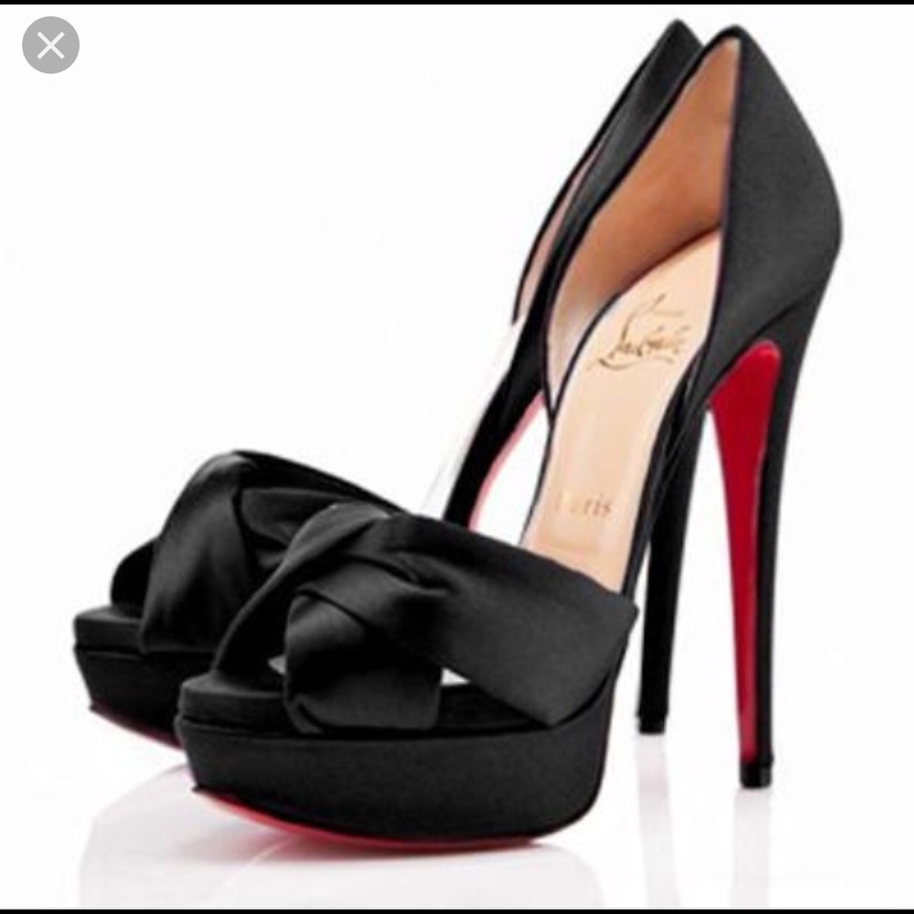 Christian Louboutin - Volpi D’orsay in Black Satin